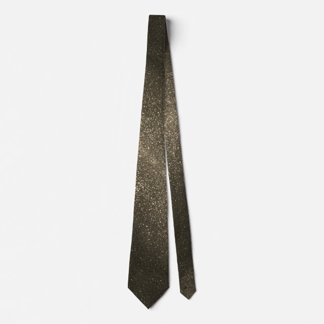 Moderner Vatertag Hochzeit Gold Glitzer Glitzern Krawatte (Vorderseite)