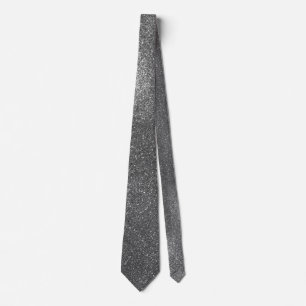 Moderner Vatertag Hochzeit Silberner Glitzer Funke Krawatte