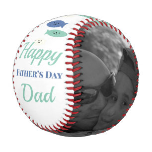Moderner Vatertag Papa Foto Fisch Baseball
