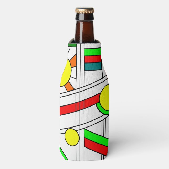 Moderner verklebter Glass-Look Flaschenkühler (Flaschenvorderseite)