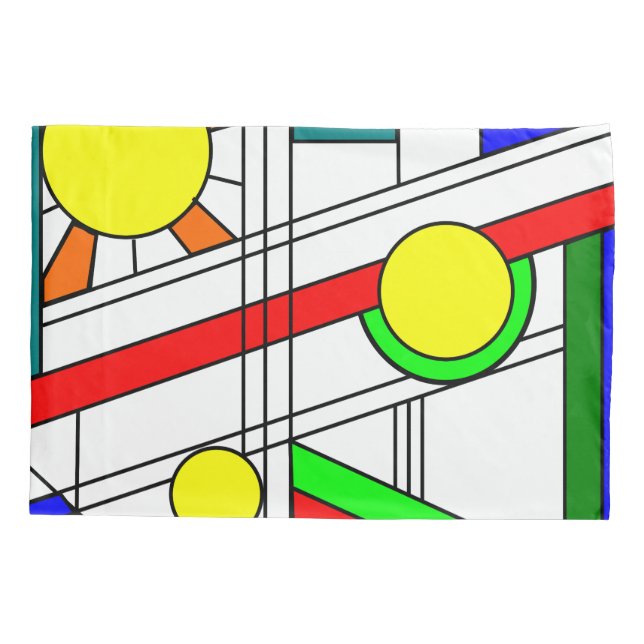 Moderner verklebter Glass-Look Kissenbezug (Rückseite)