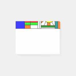 Moderner verklebter Glass-Look Post-it Klebezettel