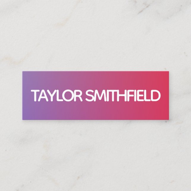 moderner Verlauf Mini Visitenkarte (Vorderseite)