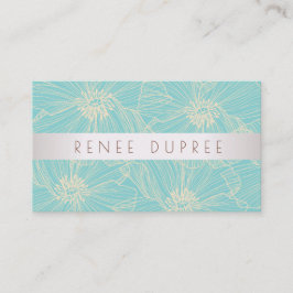 Moderner Vintag türkisfarbener Schönheitssalon Visitenkarte