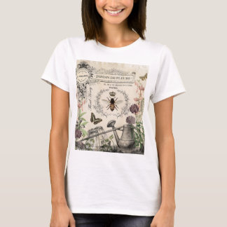 Moderner Vintage-Französischer-Bienengarten T-Shirt