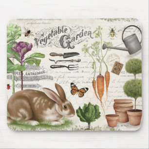 Moderner Vintage-Französischer-Garten-Hase Mousepad