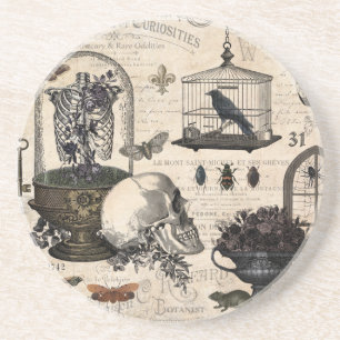 Moderner Vintage-Halloween-Garten Untersetzer