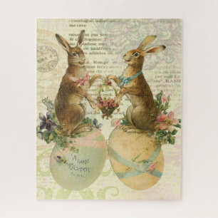 Moderner vintage Osterhasen-Puzzle Puzzle