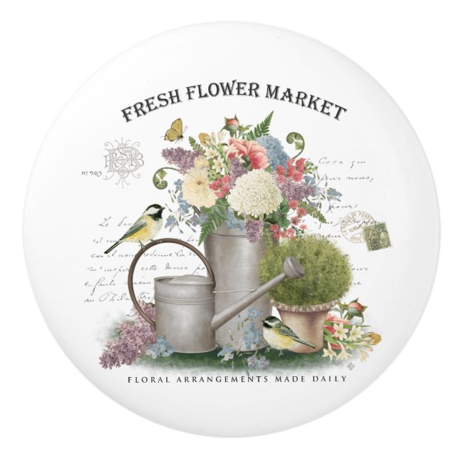 Moderner Vintager Bauernhof Keramikknauf (Vorderseite)