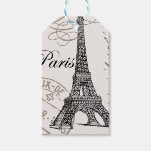 moderner Vintager Eiffel-Turm Geschenkanhänger