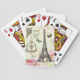 moderner Vintager Eiffelturm Spielkarten