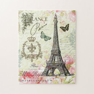 moderner Vintager Franzoseeiffel-Turm Puzzle