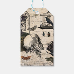 Moderner Vintager Halloween-Garten Geschenkanhänger