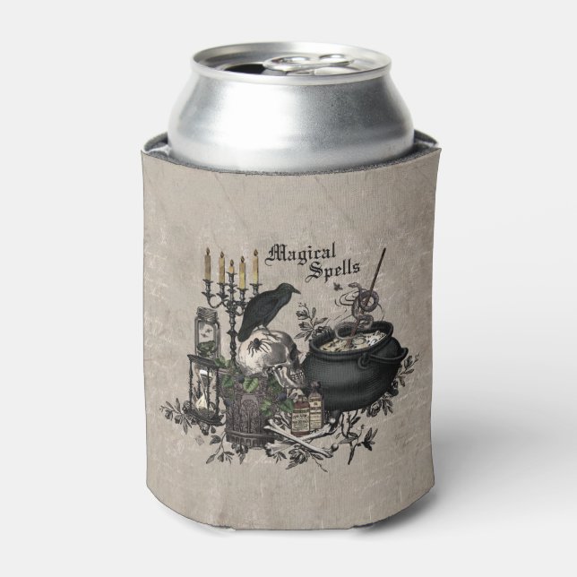 Moderner Vintager Halloween-Schädel Dosenkühler (Kanne Vorderseite)