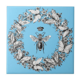 Moderner Vintager Kronenschmetterling Fliese