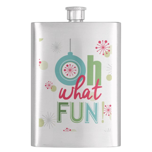moderner Vintager Retro-Weihnachtsbegriff Flachmann (Vorderseite)