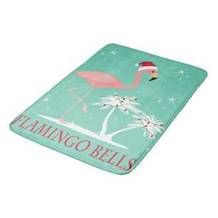 MODERNER VINTAGER RETRO WEIHNACHTSflamingo Badematte