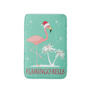 MODERNER VINTAGER RETRO WEIHNACHTSflamingo Badematte