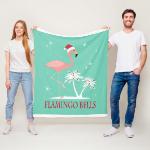 MODERNER VINTAGER RETRO WEIHNACHTSflamingo Fleecedecke