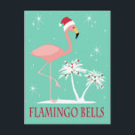 MODERNER VINTAGER RETRO WEIHNACHTSflamingo Postkarte<br><div class="desc">MODERNER VINTAGER RETRO WEIHNACHTSflamingo
Entwürfe durch Heide Myers</div>