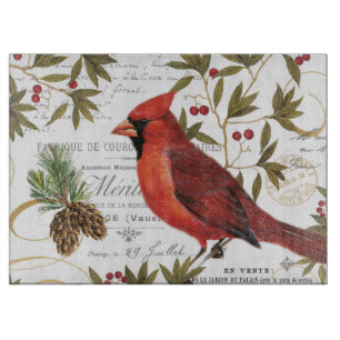 Moderner Vintager WaldKardinal Schneidebrett