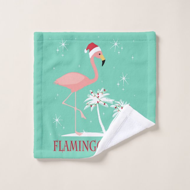 MODERNER VINTAGER WEIHNACHTSflamingo Waschlappen (Waschlappen)