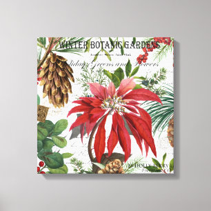 Moderner Vintager Wintergarten mit Blumen Leinwanddruck