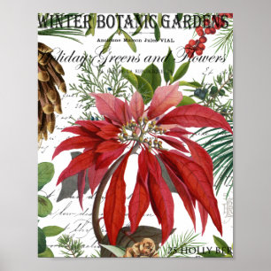 Moderner Vintager Wintergarten Poster