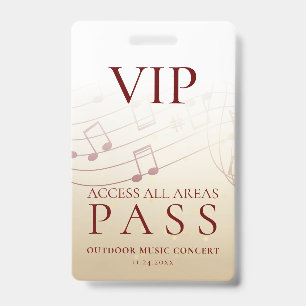 Moderner VIP-All-Access-Pass für Outdoor-Veranstal Ausweis