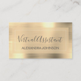 Moderner Virtual Assistant für Gold Foil Visitenkarte