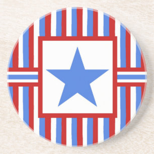 Moderner Volkskunst-amerikanischer patriotischer Getränkeuntersetzer