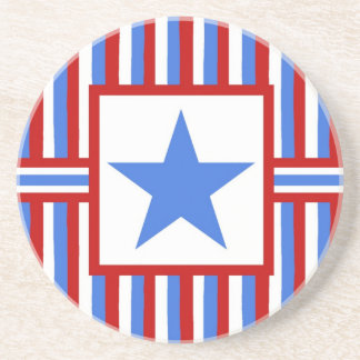 Moderner Volkskunst-amerikanischer patriotischer Getränkeuntersetzer