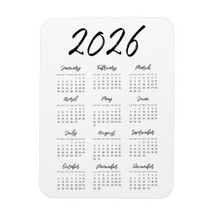Moderner Volljahr 2023 Kalender Magnet