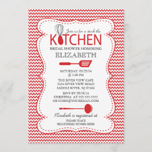 Moderner Vorrat die Küchen-Brautparty-Einladung Einladung