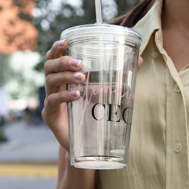 Moderner Vorstandsvorsitzender von Minimal Million Acryltrinkbecher (Von Creator hochgeladen)