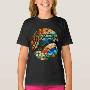 MODERNER WALD JAPANESISCHER KUNSTSTYLE T-Shirt