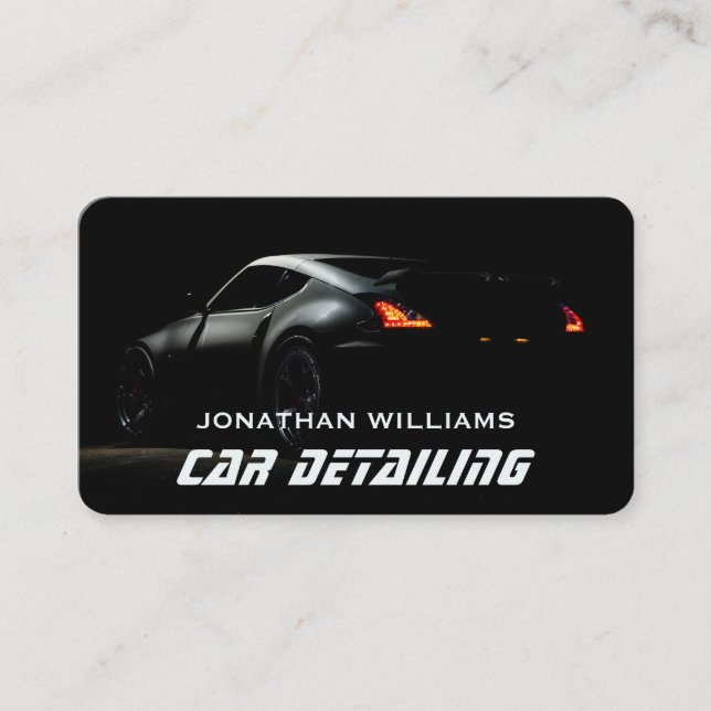 Moderner Wash & Auto mit Business Card Visitenkarte (Vorderseite)