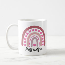 Moderner Wasserfarben-Regenbogen-Lehrer Kaffeetasse