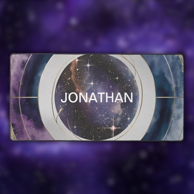 Moderner Wasserfarbkosmos Schreibtischunterlage (Von Creator hochgeladen)