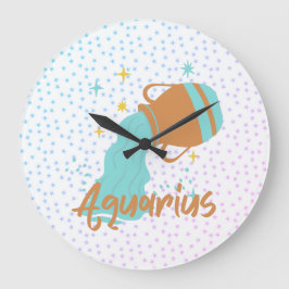 Moderner Wasserträger Zodiac Große Wanduhr