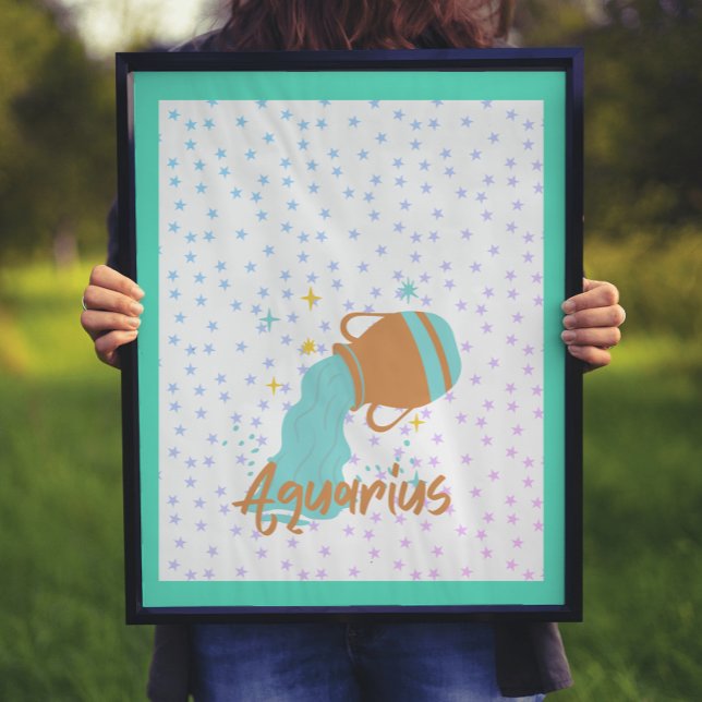 Moderner Wasserträger Zodiac Poster (Von Creator hochgeladen)