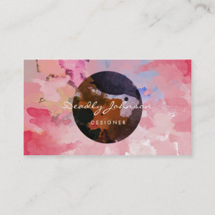 Moderner Watercolor-abstraktes elegantes cooles Visitenkarte