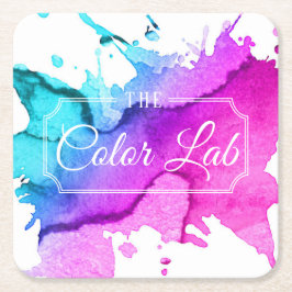 Moderner Watercolor-Haar-Salon-Haar-Stylist Rechteckiger Pappuntersetzer