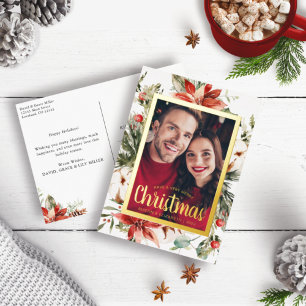 Moderner Weg Folien Feiertagspostkarte