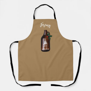 Moderner Weihnachts-Growler-Bierkrug Schürze