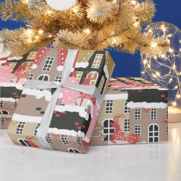 Moderner Weihnachtsabend Geschenkpapier