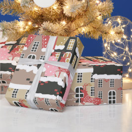 Moderner Weihnachtsabend Geschenkpapier