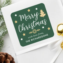 Moderner Weihnachtsbaum Familienname Grün Benutzer