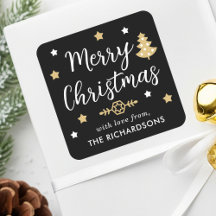 Moderner Weihnachtsbaum Familienname Schwarz Benut