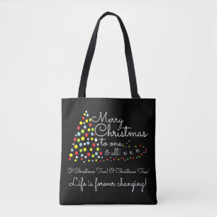 Moderner Weihnachtsbaum, festliche Tote Tasche